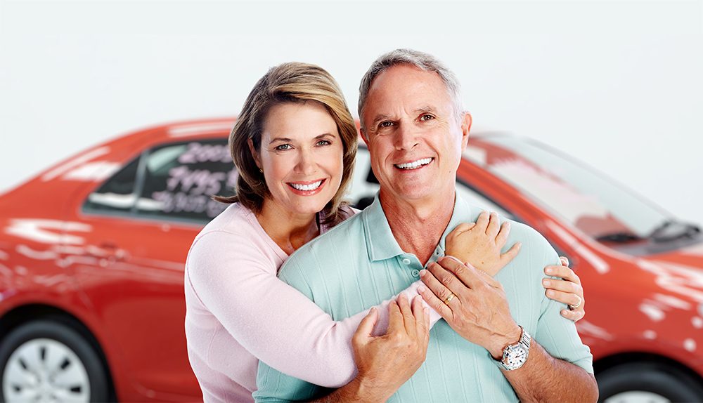 Happy car buyers